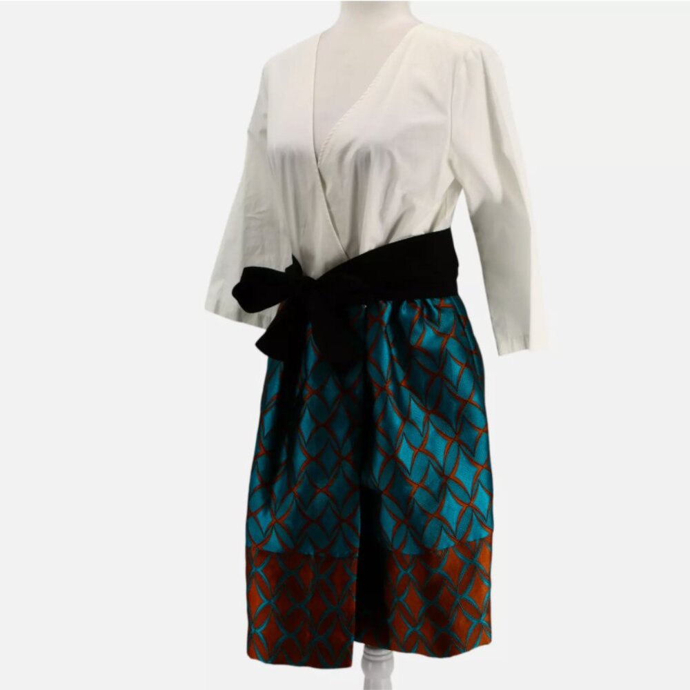 JUCCA Wrap Top Pleated Bottom Dress - Retail $435 - NWT